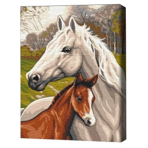 Pictură pe numere 30*40 сm (fără cutie) – cai nobili (копировать)