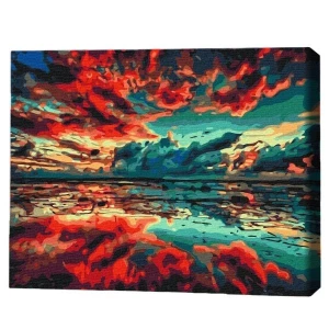 Pictură pe numere 30*40 сm (fără cutie) – reflecția lumii