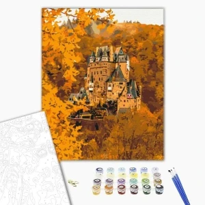 Pictură pe numere 40х50 cm (fără cutie) – castel de toamnă. Thumbnail 2
