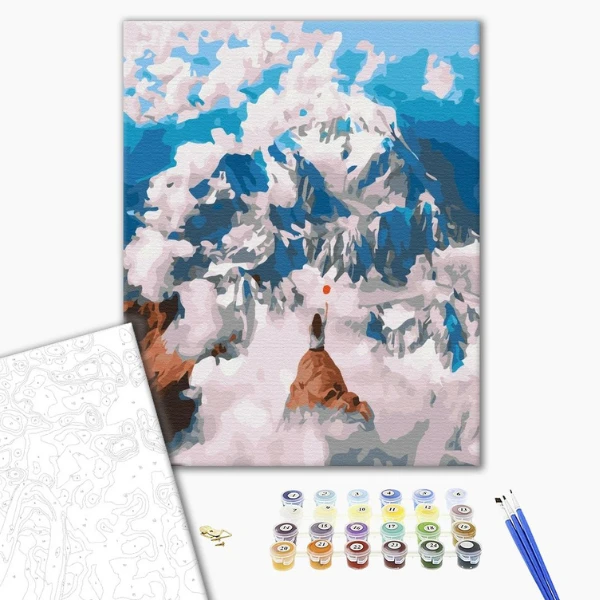 Pictură pe numere 40*50 cm (în cutie) – pe vârful lumii. 2