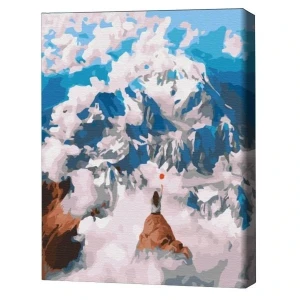 Pictură pe numere 40*50 cm (în cutie) – pe vârful lumii.