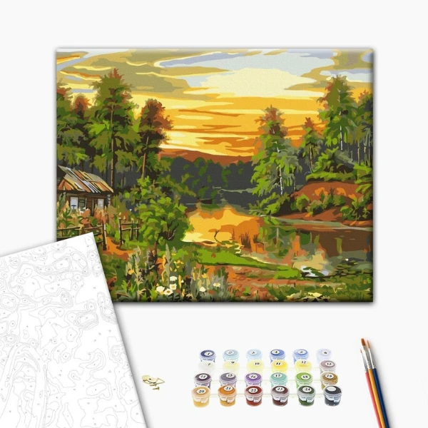 Pictură pe numere 30*40 сm (fără cutie) – răsărit atmosferic de soare 2