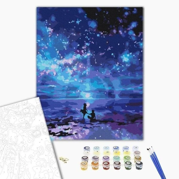 Pictură pe numere 40х50 cm (fără cutie) – faleza nocturnă. 2