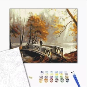 Pictură pe numere 40х50 cm (fără cutie) – ceață de toamnă. Thumbnail 2