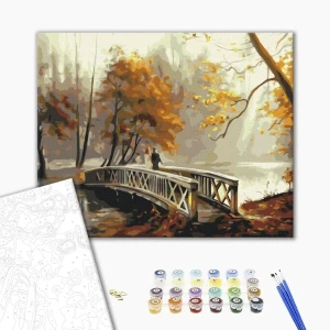 Pictură pe numere 40*50 cm (în cutie) – ceață de toamnă. Thumbnail 2