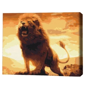 Pictură pe numere 40х50 cm (fără cutie) – Rugătul leului.