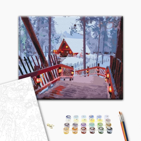 Pictură pe numere 30*40 сm (fără cutie) – confort de iarnă 3