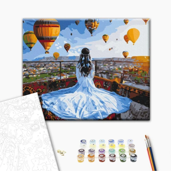 Pictură pe numere 40*50 cm (în cutie) – visătoarea din cappadocia. 2