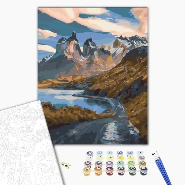 Pictură pe numere 40х50 cm (fără cutie) – serpentină montană. 2