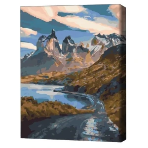 Pictură pe numere 40х50 cm (fără cutie) – serpentină montană.