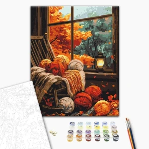 Pictură pe numere 30*40 сm (fără cutie) – confort de toamnă Thumbnail 2