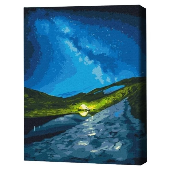 Pictură pe numere 40*50 cm (în cutie) – camping sub stele. 2