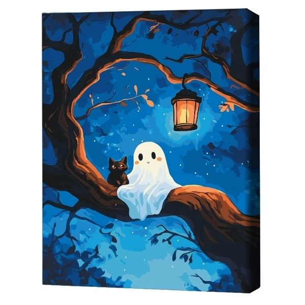 Pictură pe numere 30*40 сm (fără cutie) – prieteni de halloween 2