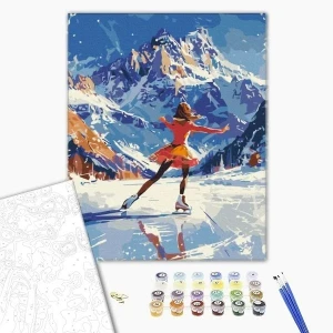 Pictură pe numere 40х50 cm (fără cutie) – dans pe gheață. Thumbnail 2