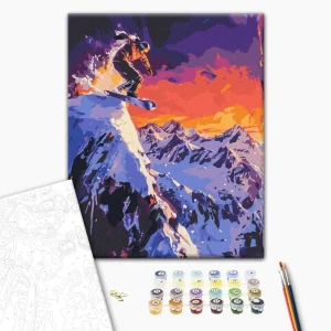 Pictură pe numere 40*50 cm (în cutie) – cuceritorul munților. Thumbnail 2