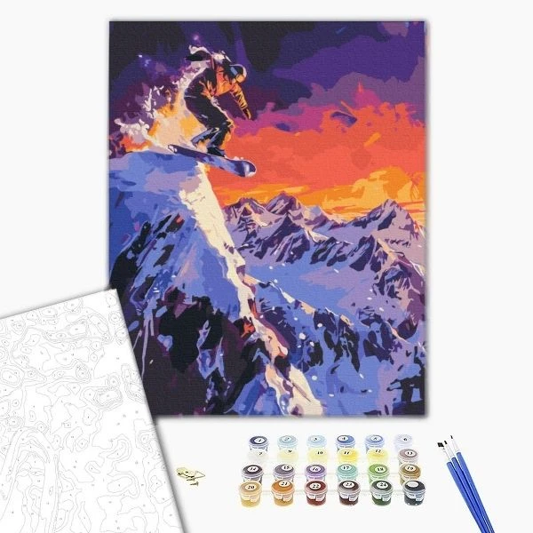 Pictură pe numere 40х50 cm (fără cutie) – cuceritorul munților. 2