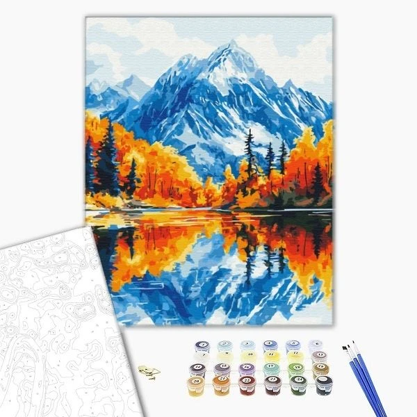 Pictură pe numere 40х50 cm (fără cutie) – toamna în munți 2