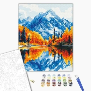 Pictură pe numere 40х50 cm (fără cutie) – toamna în munți Thumbnail 2