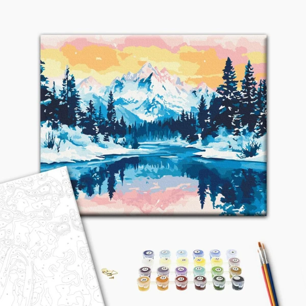 Pictură pe numere 40*50 cm (în cutie) – vârfuri argintii. 2