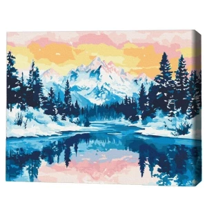 Pictură pe numere 40*50 cm (în cutie) – vârfuri argintii.