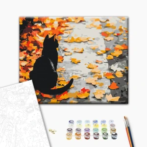 Pictură pe numere 40*50 cm (în cutie) – toamnă. Thumbnail 2