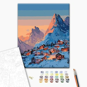 Pictură pe numere 40*50 cm (în cutie) – dimineață înghețată. Thumbnail 2