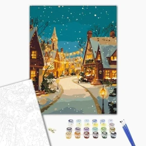 Pictură pe numere 40*50  сm (fără cutie) – clopoțelul crăciunului. Thumbnail 2