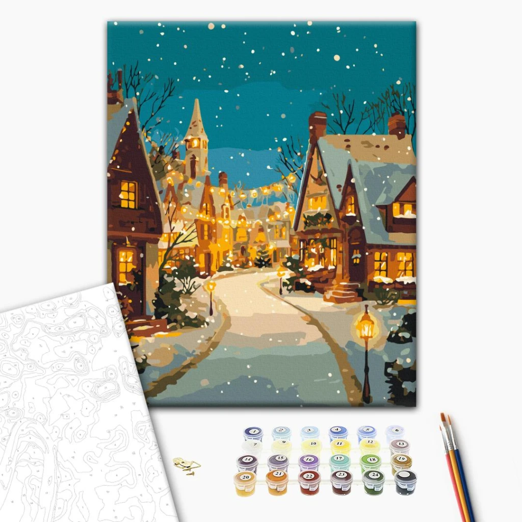 Pictură pe numere 40*50 cm (în cutie) – clopoțelul crăciunului. 2