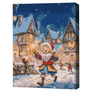 Pictură pe numere 30*40 сm (fără cutie) – misiunea elfului