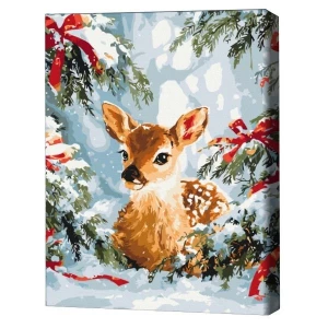 Pictură pe numere 40*50 cm (în cutie) – poveste printre brazi.