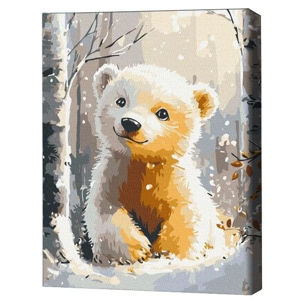 Pictură pe numere 30*40 сm (fără cutie) – urs polar drăguț 2