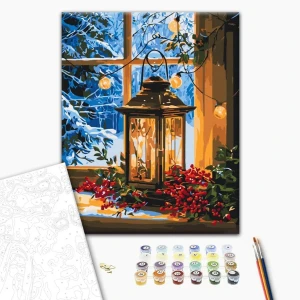 Pictură pe numere 40*50 cm (în cutie) – lumina din fereastră. Thumbnail 2
