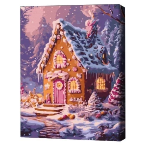 Pictură pe numere 40*50 cm (în cutie) –iarnă dulce.