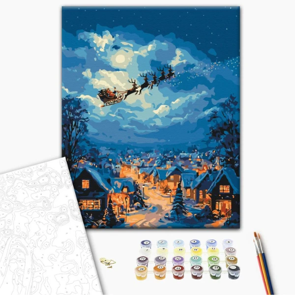 Pictură pe numere 40*50 cm (în cutie) – sărbătoarea se apropie 2