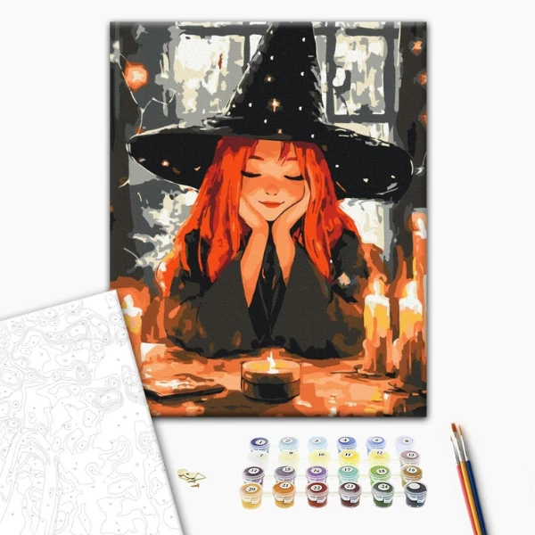 Pictură pe numere 30*40 сm (fără cutie) – noaptea vrăjitoarei 3