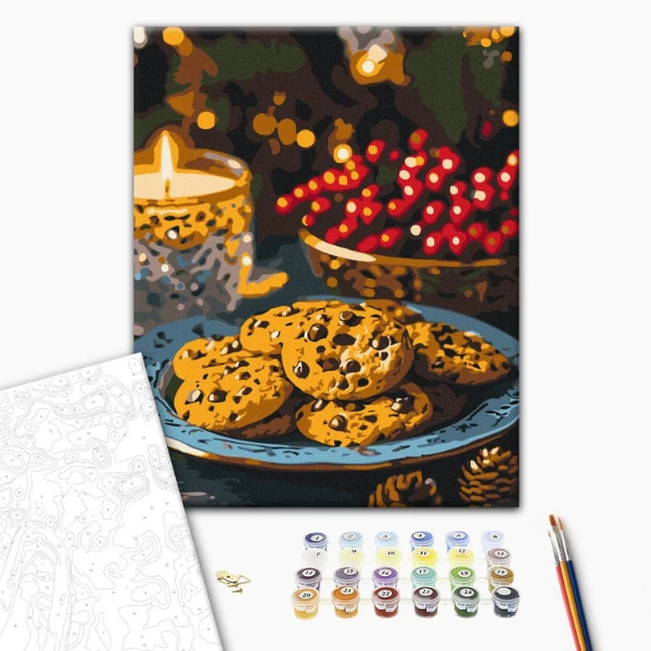 Pictură pe numere 30*40 сm (fără cutie) – timpul biscuiților fierbinți 2