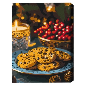Pictură pe numere 30*40 сm (fără cutie) – timpul biscuiților fierbinți