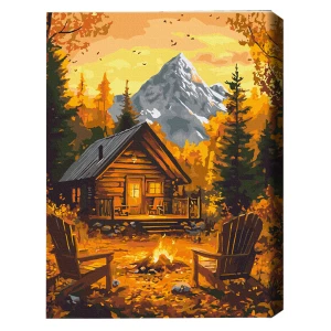 Pictură pe numere 40х50 cm (fără cutie) – căldura focului de toamnă