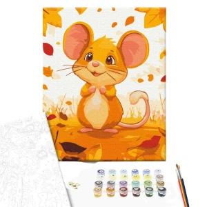 Pictură pe numere 30*40 сm (fără cutie) – șoricel Thumbnail 1