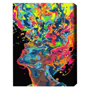 Pictură pe numere 40*50 сm (pânză neagră/fără cutie) – o explozie a creativității Thumbnail 2