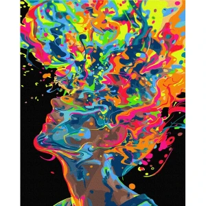 Pictură pe numere 40*50 сm (pânză neagră/fără cutie) – o explozie a creativității Thumbnail 3