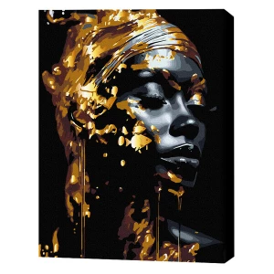 Pictură pe numere 40*50 сm (pânză neagră/fără cutie) – regina amurgului