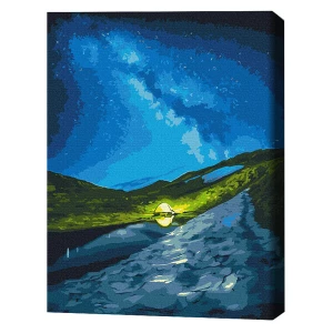 Pictură pe numere 40*50 сm (fără cutie) – camping sub stele