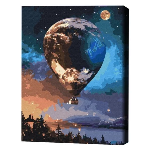 Pictură pe numere 40*50 cm (în cutie) – balon stelar Thumbnail 2