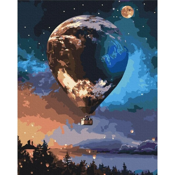 Pictură pe numere 40x50 cm (fără cutie)  –   balon stelar 2