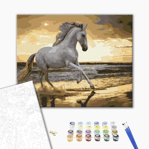 Pictură pe numere 40x50 cm (fără cutie)  - trapând pe coastă 2