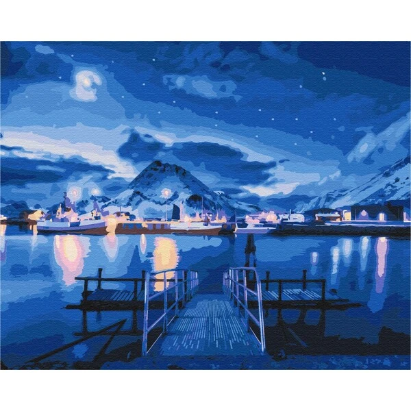 Pictură pe numere 40x50 cm (în cutie) – auroră boreală 3