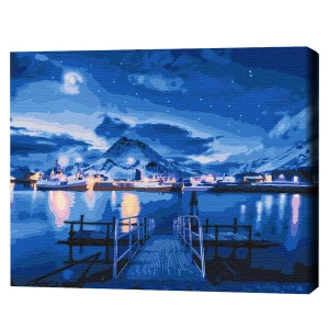 Pictură pe numere 40x50 cm (în cutie) – auroră boreală