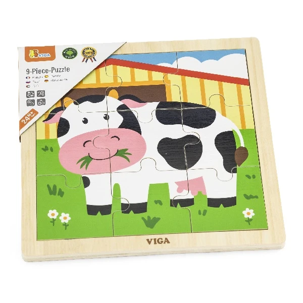 Puzzle din lemn "vaca" 9 elem. 2