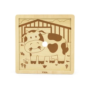 Puzzle din lemn "vaca" 9 elem. Thumbnail 3